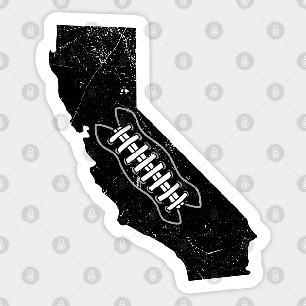 California Football, Retro - Silver Sticker by KFig21